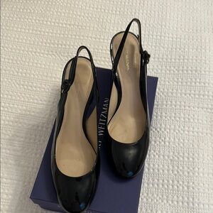Stuart Weitzman Black Slingback Heels